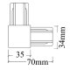 Коннектор L-образный Crystal Lux CLT 0.211 07 WH