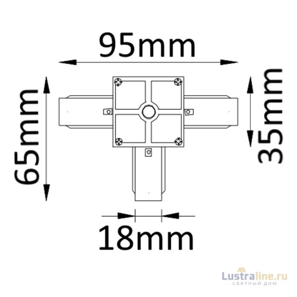 Соединитель T-образный (однофазный) Crystal Lux CLT 0.211 CLT 0.211 03 WH