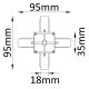 Соединитель X-образный (однофазный) Crystal Lux CLT 0.211 CLT 0.211 04 BL