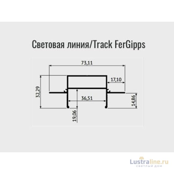 Профиль для шинопроводов Denkirs TR3020-AL