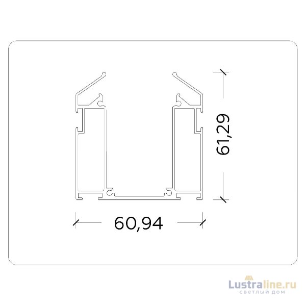 Корпус для накладного шинопровода Ambrella Light Magnetic 220V GL1014