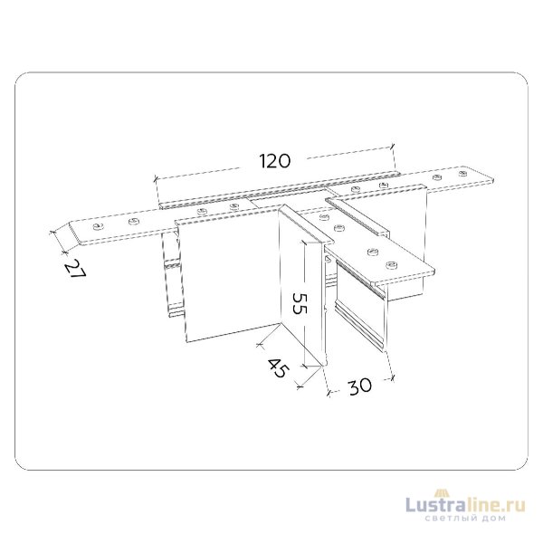 Коннектор Т-образный Ambrella Light Magnetic 220V GL1036