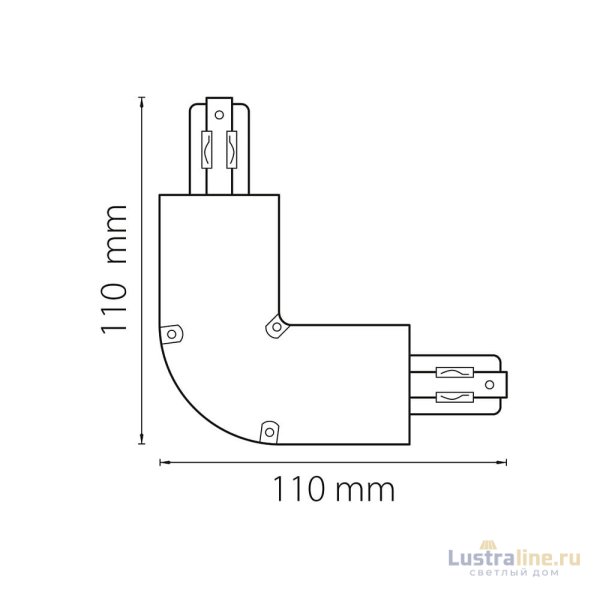 Коннектор L-образный Lightstar Barra 504127