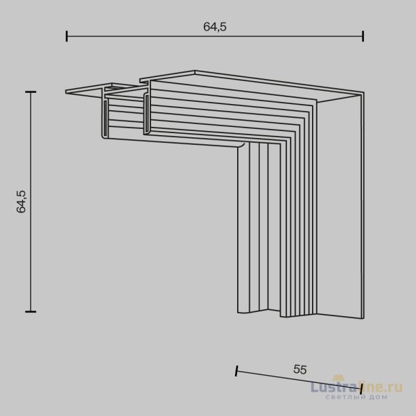 Коннектор угловой внутренний Maytoni Basity TRA172ICL-12B