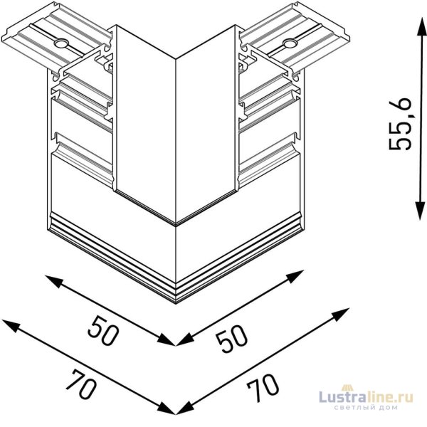 Коннектор угловой Lumker SY-LINK-CNLV-S1-WH 013605