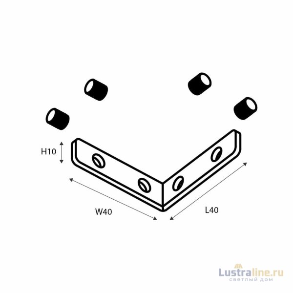 Коннектор угловой Favourite Logica 1014-CU-001