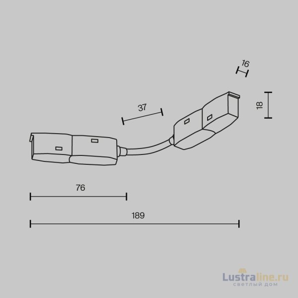 Коннектор для шинопровода Maytoni Magnetic track system Exility TRA034CS-W Коннектор для шинопровода Maytoni Magnetic track system Exility TRA034CS-W