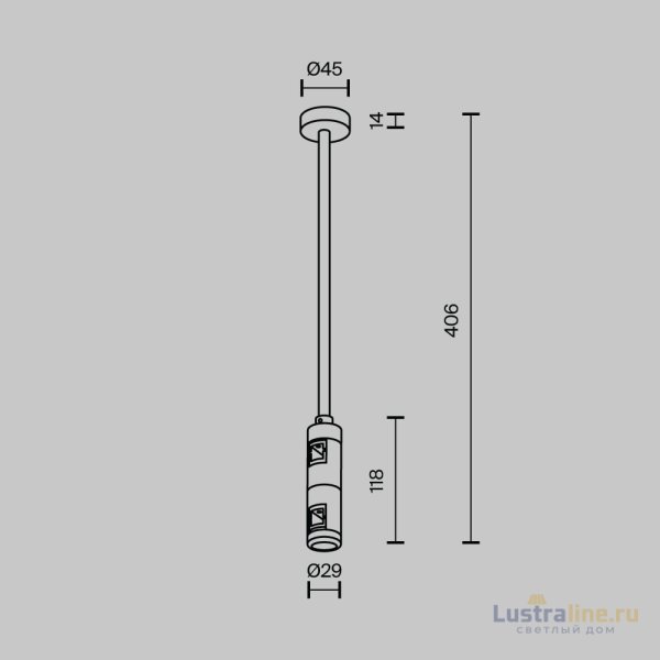 Крепление потолочное двойное Maytoni Flarity TRA158C-D1-BS