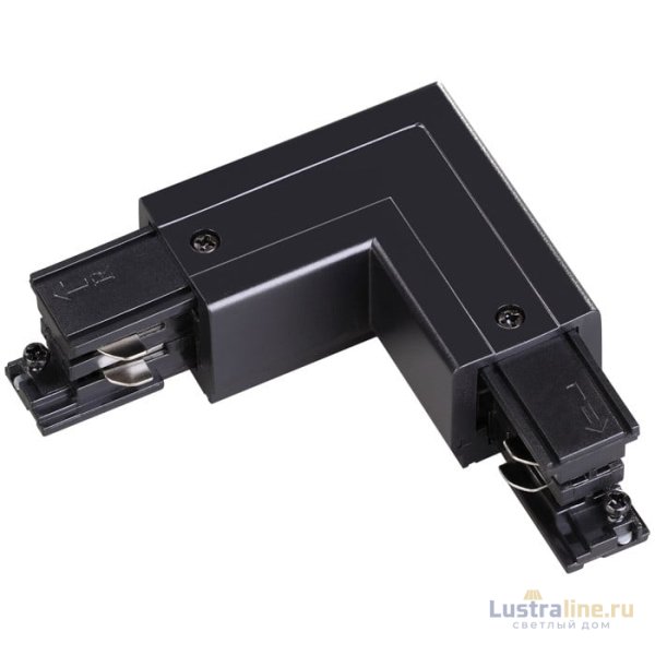 Коннектор угловой Novotech track black 3phase 135065 Коннектор угловой Novotech track black 3phase 135065