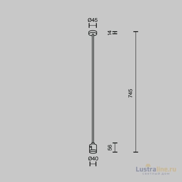 Крепление потолочное с прямым коннектором питания Maytoni Flarity TRA159C-IPC1-B