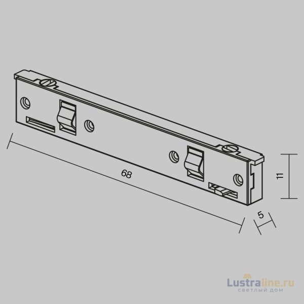 Коннектор питания прямой Maytoni Levity TRA184IPC-1B