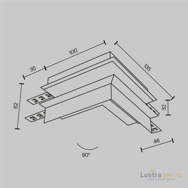 Коннектор внешний встраиваемый Maytoni Magnetic track system Exility TRA34CO-42W
