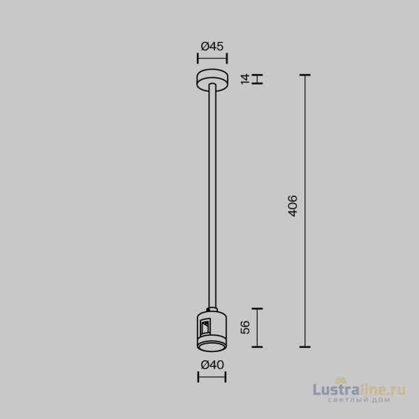 Крепление потолочное с прямым коннектором питания Maytoni Flarity TRA158C-IPCL1-BS
