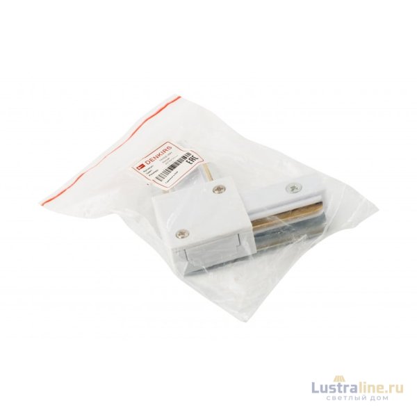 Коннектор L-образный Denkirs DK Track White TR1102-WH