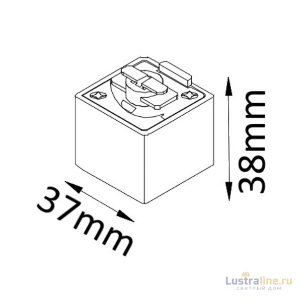 Адаптер для однофазного шинопровода Crystal Lux CLT 0.212 CLT 0.212 03 BL