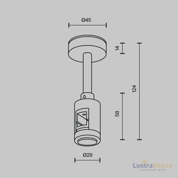 Крепление потолочное с вводом питания Maytoni Flarity TRA156C-B1-BS