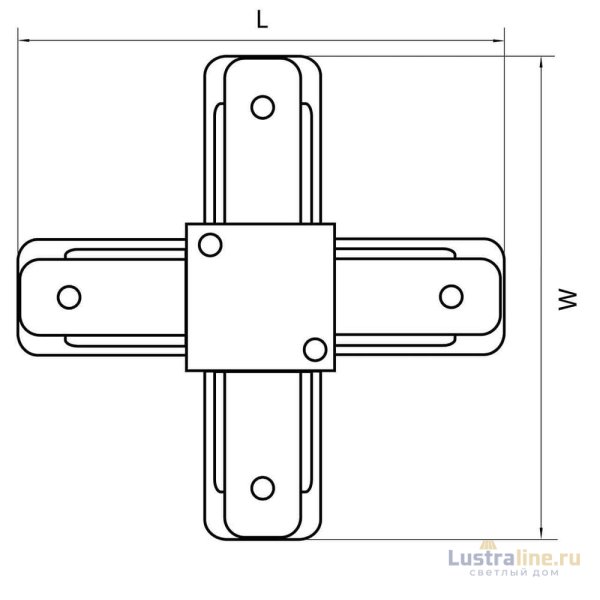 Коннектор X-образный Lightstar Barra 502146 Коннектор X-образный Lightstar Barra 502146