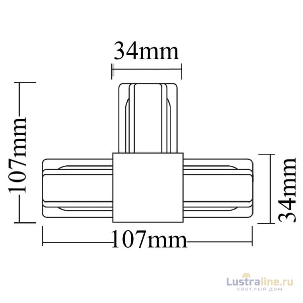 Коннектор T-образный Crystal Lux CLT 0.211 08 WH