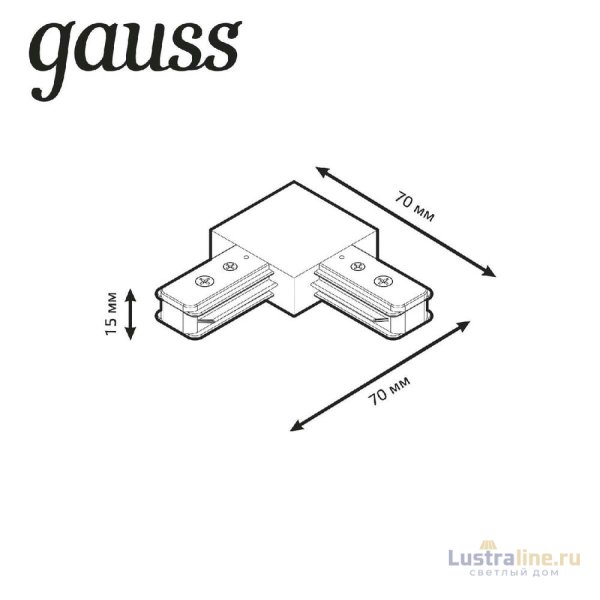 Коннектор L-образный Gauss TR108