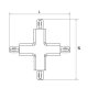 Коннектор X-образный Lightstar Barra 504149