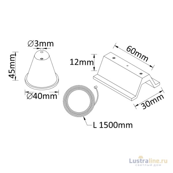 Подвесной комплект для шинопровода Crystal Lux CLT 0.210 CLT 0.210 03 WH