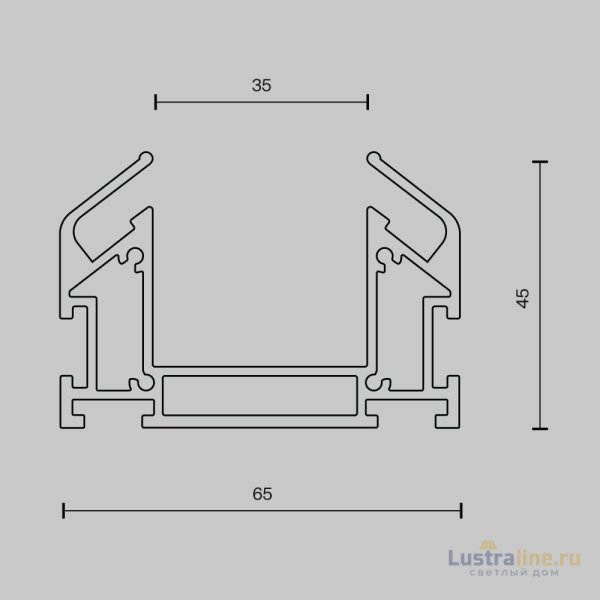Профиль для монтажа Maytoni Three phase track system Trinity TRA005MP-312S Профиль для монтажа Maytoni Three phase track system Trinity TRA005MP-312S
