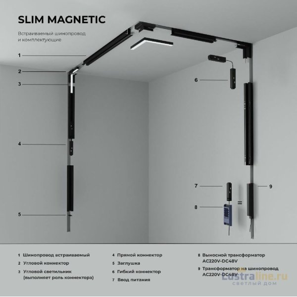 Гибкий коннектор Elektrostandard Slim Magnetic 469038918881 a061249