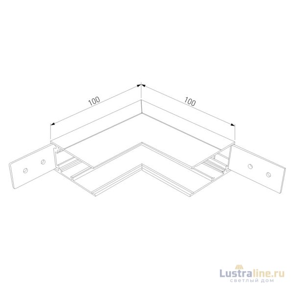 Коннектор угловой внутренний для накладного шинопровода Elektrostandard Slim Magnetic 4690389178993