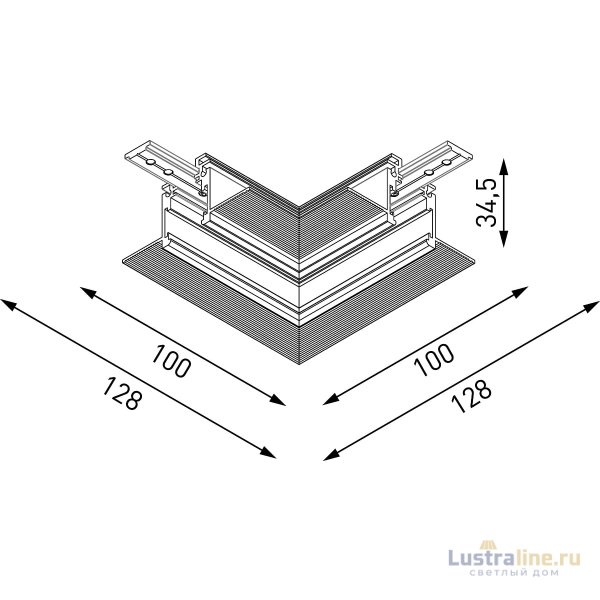 Коннектор угловой внутренний Lumker SY-LINK-CNLV-T2S-WH 013603