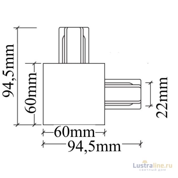 Коннектор L-образный Crystal Lux CLT 0.2211 03 BL