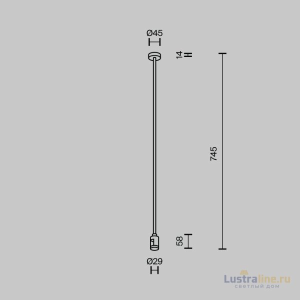 Крепление потолочное одинарное Maytoni Flarity TRA159C-S1-BS