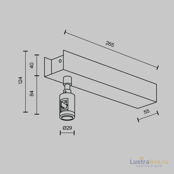 Основание потолочное Short для блока питания с вводом питания Maytoni Flarity TRA156C-BB1-B