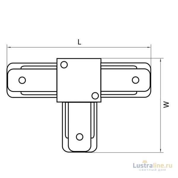 Коннектор T-образный Lightstar Barra 502136 Коннектор T-образный Lightstar Barra 502136
