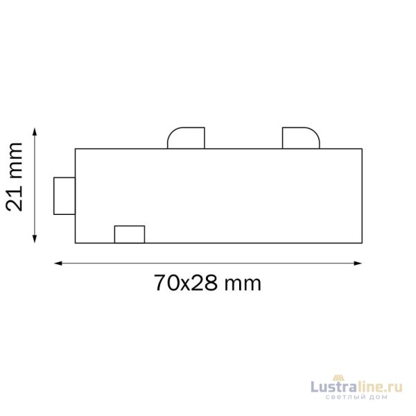 Соединитель трековый однофазный Lightstar Barra 505107