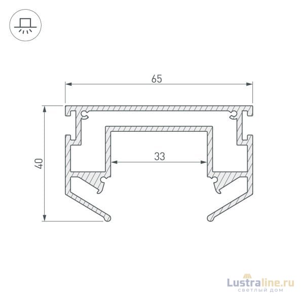 Профиль-держатель Arlight LGD-Strech-4TR-2000 033090