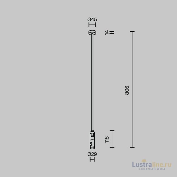 Крепление потолочное двойное Maytoni Flarity TRA159C-D1-B