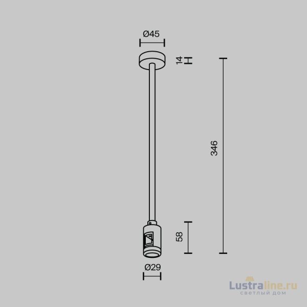 Крепление потолочное одинарное Maytoni Flarity TRA158C-S1-BS