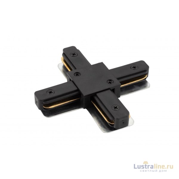 Коннектор Х-образный Denkirs DK Track Black TR1104-BK