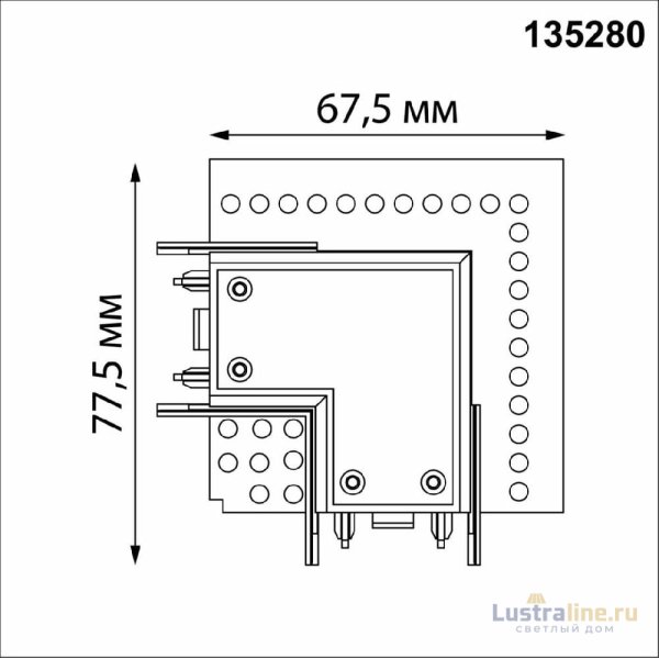 Соединитель L-образный Novotech Shino Smal 135280