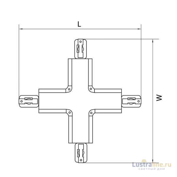 Коннектор X-образный Lightstar Barra 504146