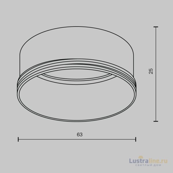 Кольцо декоративное для однофазного трекового светильника Maytoni Technical Focus LED RingL-20-W