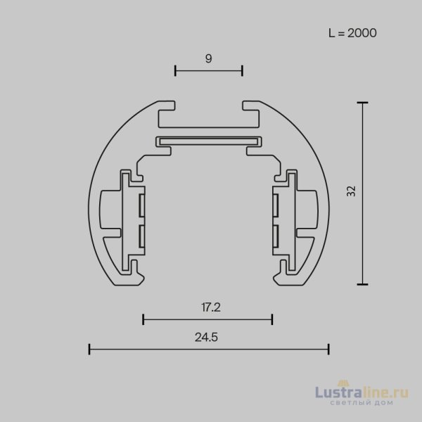 Шинопровод магнитный Maytoni Exility TRXM034-R-412B