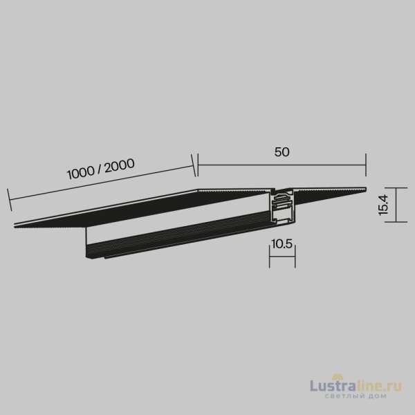 Шинопровод встраиваемый Maytoni Levity TRX184-122B
