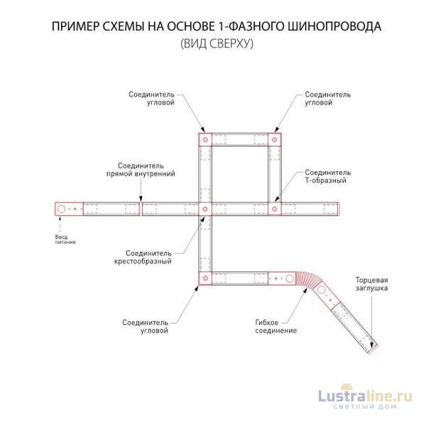 Однофазный шинопровод черный Elektrostandard Track Rail BK Surface 4690389178504