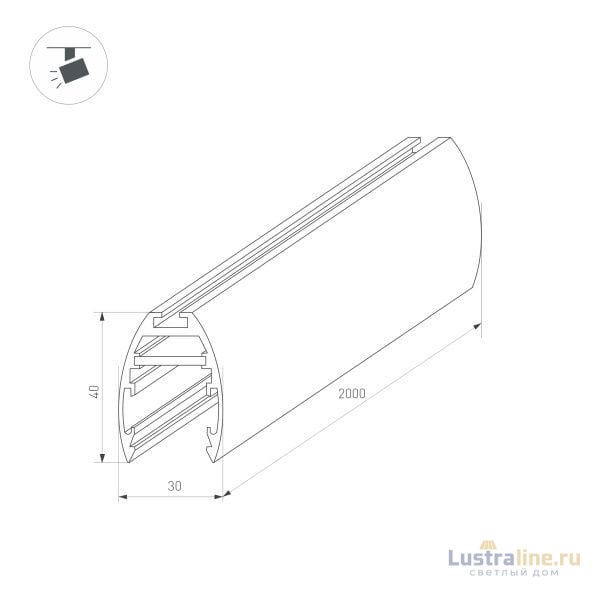 Шинопровод Arlight Mag-Track-2540-2000 034228 Шинопровод Arlight Mag-Track-2540-2000 034228