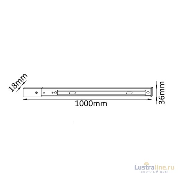 Шинопровод однофазный с питанием и заглушкой Crystal Lux CLT 0.11 CLT 0.11 01 L1000 WH