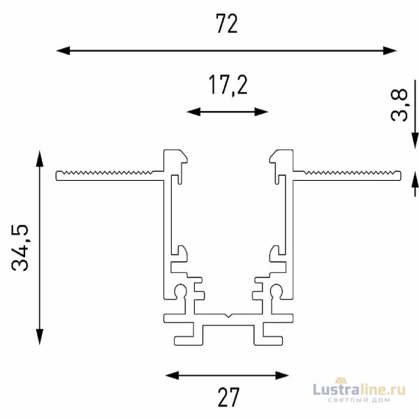 Шинопровод встраиваемый Lumker SY-LINK-20T2S-2.5-WH 019269