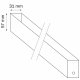 Шинопровод двухконтактный однофазный Lightstar Teta 505036