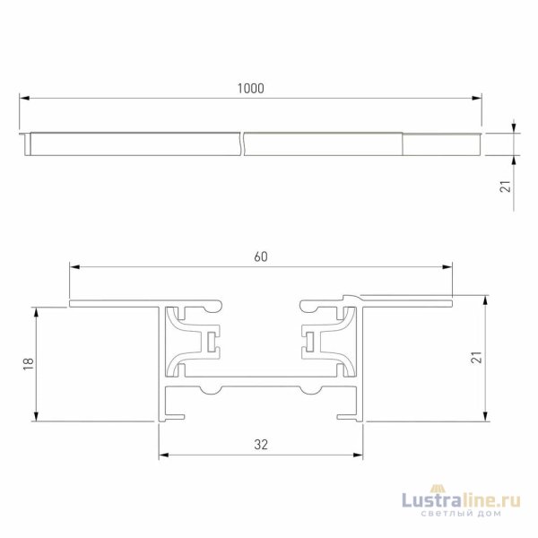 Встраиваемый однофазный шинопровод Elektrostandard Track Rail WH Recessed 4690389178511 Встраиваемый однофазный шинопровод Elektrostandard Track Rail WH Recessed 4690389178511