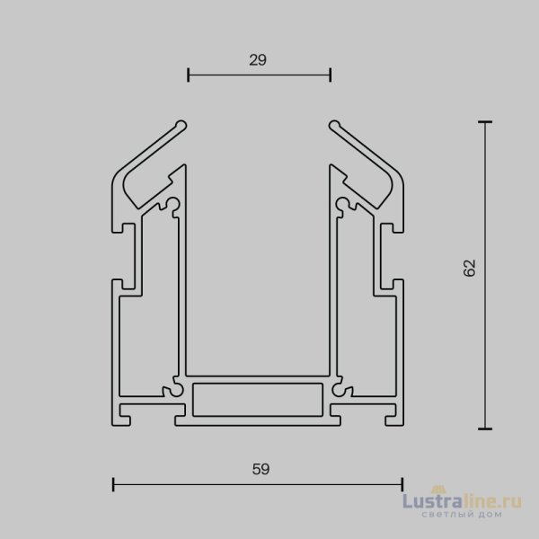 Встраиваемый профиль Maytoni Technical Magnetic track system Exility TRA034MP-212S Встраиваемый профиль Maytoni Technical Magnetic track system Exility TRA034MP-212S